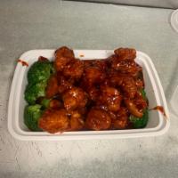 113. General Tso's Chicken · Spicy. With white rice.