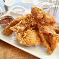 NANG KAI TOD (Crispy Chicken Skin) · Deep Fried Seasoned Chicken Skin