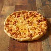 Buffalo Chicken Pizza · Mozzarella, mild wing sauce and chicken tenders.