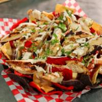 Large Fully Loaded Nachos with chicken  · 