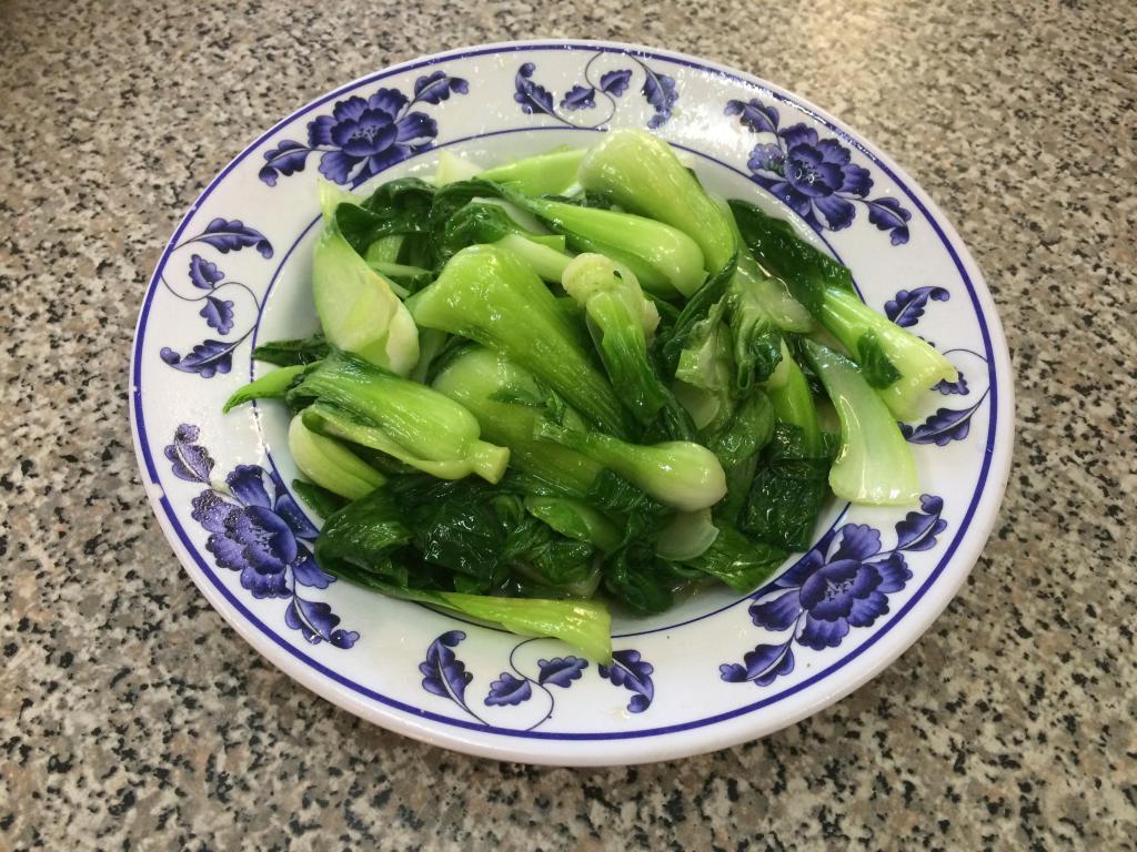 Bok Choy · Served with white rice.