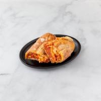 Nunzio's Special Hero · Chicken cutlet parmigiana with vodka sauce on garlic bread.