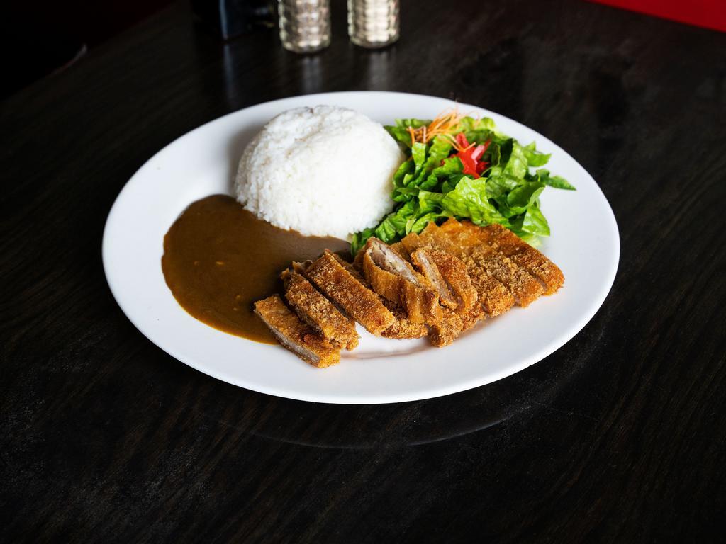 Pork Cutlet Curry Platter · 