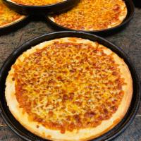 Plain Cheese Pizza · Freshly shredded cheese with famous Singas pizza sauce.