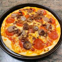 Meat Lovers Pizza · Pepperoni, sausage, bacon, and ham.