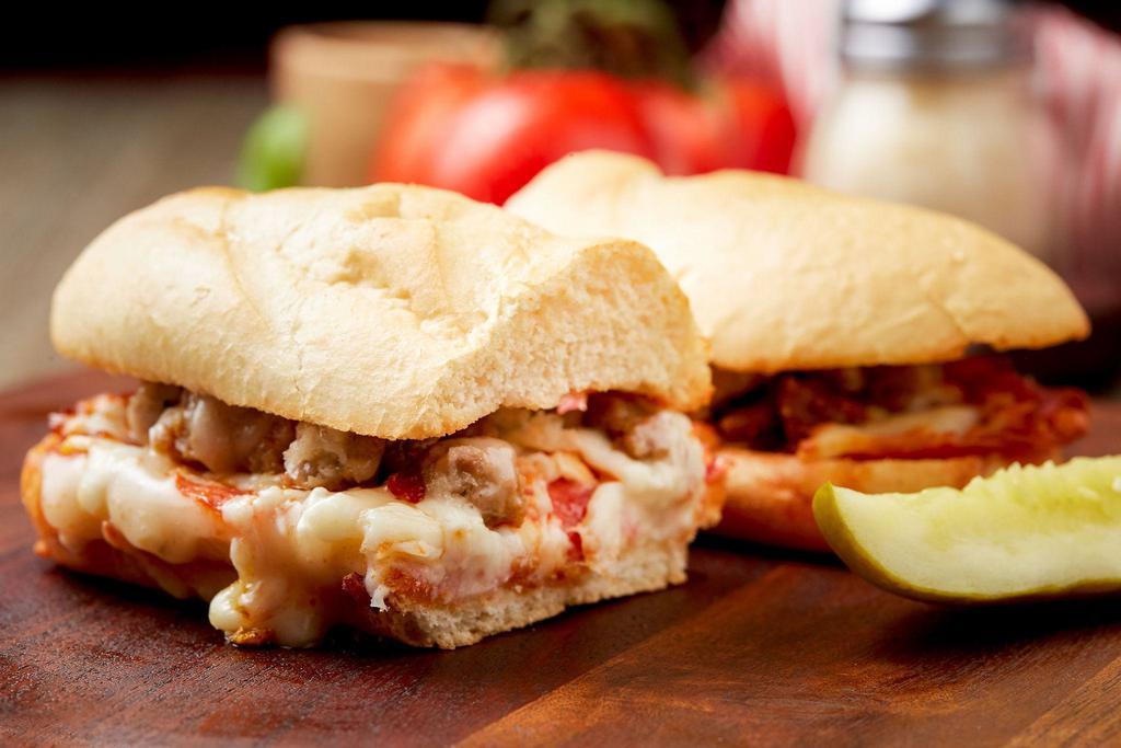 Italian Sandwich · Pepperoni and Italian sausage with mozzarella cheese and our secret sauce.