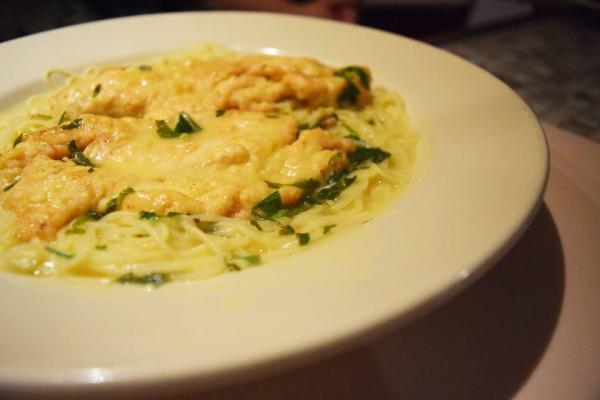 Pollo all Francese · Tender breast of chicken lightly battered and sauteed in lemon and white wine sauce with a touch of parsley. 