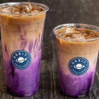 Ube Nebulae · Orbit coffee, whole milk, ube purple yam, vanilla, served on the rocks.