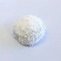 Single SnowBall  · Moist yellow cake filled with cream and raspberry jam. Top layer is domed and covered with w...