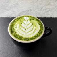 Matcha Latte · Hot finely milled Japanese green tea with milk. (unsweetened)