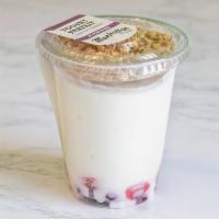 Fruit and Yogurt Parfait · Light vanilla yogurt with fruit and crunchy granola.