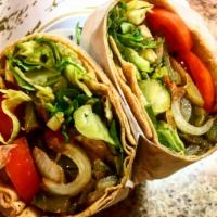 Vegetable Wrap · Lettuce, tomatoes, green peppers, onions, and tzatziki (white) sauce 

VEGGIES ARE NOT GRILL...