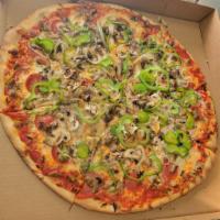 Popolare and Popular Pizza · Sausage, pepperoni,green pepper, and onion.