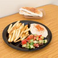Genie's Plate · Choose any 3 entree sides. Served with your choice of white, whole wheat, or gluten-free pit...
