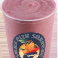 Super Squeeze Smoothie · Strawberry banana with whey protein and brewer's yeast. Real fruit smoothies blended with su...