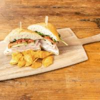 The Bird · One of our signature lunch sandwiches. Comes with your choice of bread, turkey, cucumber, to...