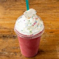 Fruit Smoothie · Choose between five fruity flavors or try mixing them! Blended with ice and topped with whip...
