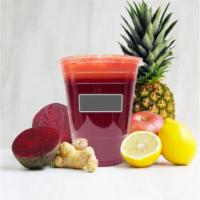 5. Heart Beet Juice · Apple, beet, pineapple, ginger and lemon.