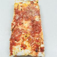 Grandma Pizza · Thin, square, and crispy.
