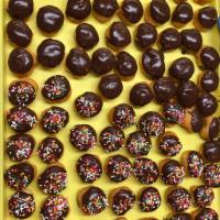 Chocolate Topping Donut Holes · 1 dozen