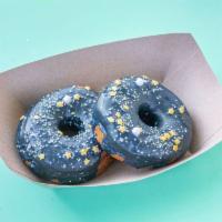 Drive-In D'oh Nut · The strong must protect the weak. 2 freshly fried Starline donuts with a marbled vanilla gla...