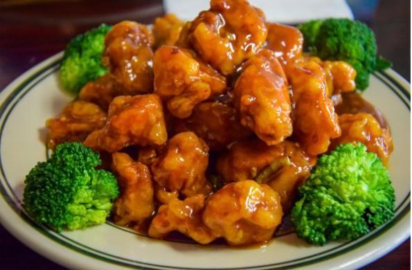 General Tso’s Chicken （Spicy） 左宗鸡 · with rice