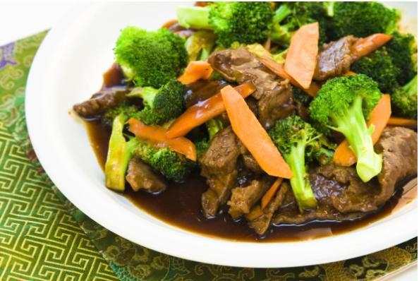 Beef Broccoli  芥蓝牛 · with rice