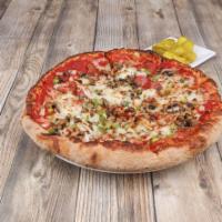 Supreme Pizza  · Pepperoni, sausage, onions, mushrooms and green peppers. 
