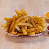 Dirty Fries · Classic hot and crispy seasoned. Served with our special blend spice mix.