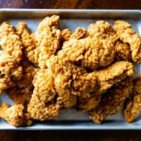 10 Pieces Tendeez · Fried chicken tenders served with fly sauce.  Choose ORIGINAL fried chicken or DUNKS  (a hot...