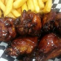 Smoked Wings & Fries · Popular. Wings smoked then fried and tossed to order. Choose from sweet heat, stingin' honey...