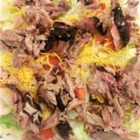 BBQ Salad · Our house salad topped with pulled pork or pulled chicken.