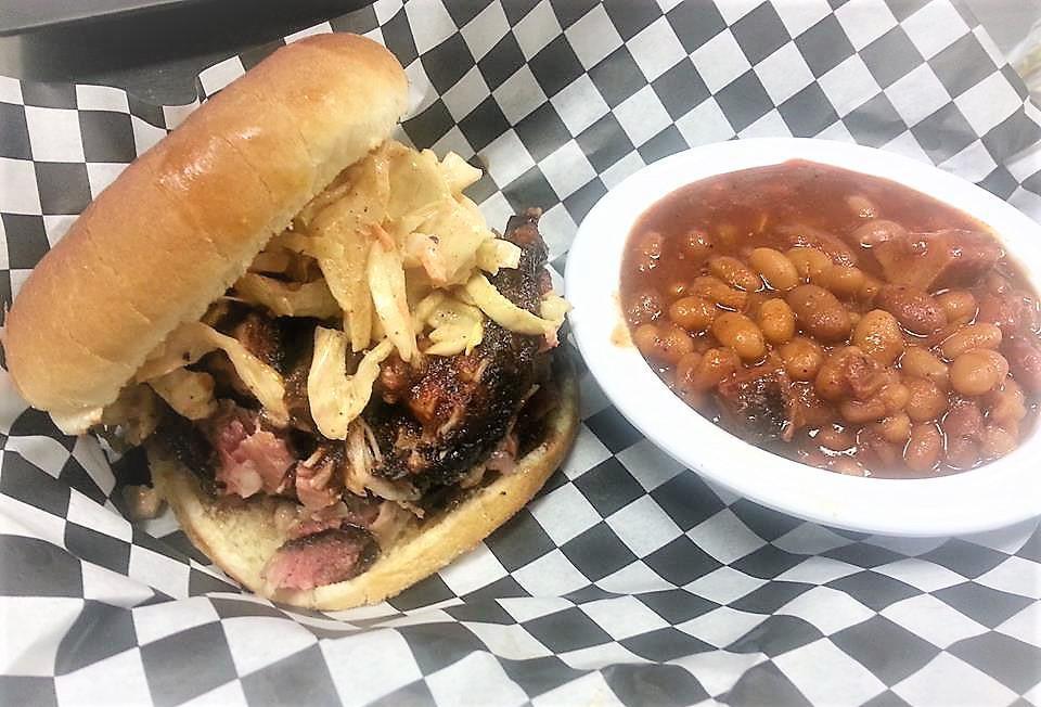 BBQ Pork Sandwich · Popular. Our tender smoked BBQ pork, pulled and chopped, served on a toasted bun with coleslaw, and BBQ sauce.
