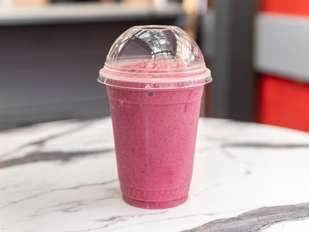 Berry Beet Smoothie · Beet, raspberry, blueberry, black berry, strawberry. Base: Banana & Seed Mix 