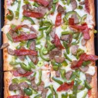 Sausage and Pepper Pie · Sausage with Red and Green Peppers