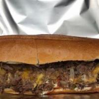 Philly Cheese Steak Sandwich · Comes with green pepper and onions.
