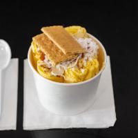 7. Mango Mazaaa Rolled Ice Cream Roll · Mixed mango. Topped with coconut flakes, almond and graham cracker. 