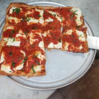 Grandma Square Pizza · Marinara Sauce, Fresh mozzarella cheese, garlic, and basil. 