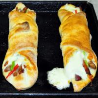 Sausage Roll · (Onions, Peppers & Cheese inside)