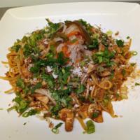 Yakisoba · Napa cabbage, seasonal mushrooms, bean sprouts, white onion, Japanese yakisoba noodles, and ...