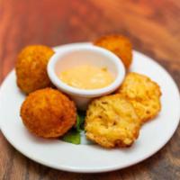 5 Piece Mac and Cheese Balls · Gooey mac & cheese  rolled up & served with spicy mayo.