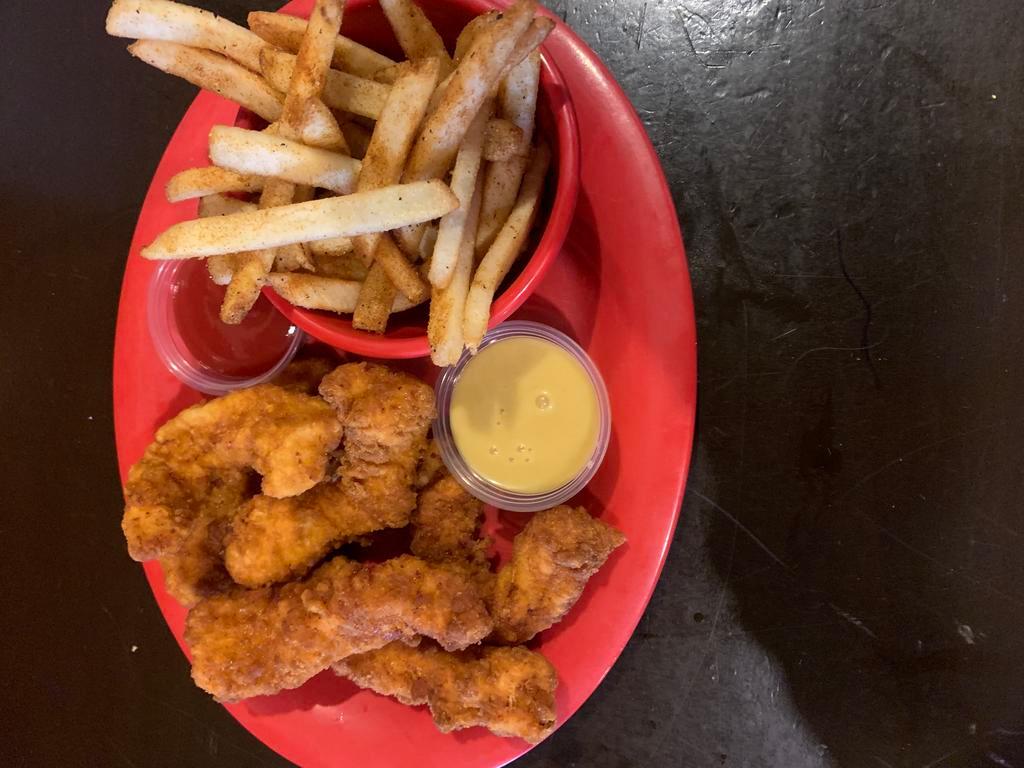 El Capitan Crunchee Chicken Tenders · Served with house fries. Ranch or honey mustard.