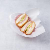 Cold Ham Sandwich · Served with American cheese, lettuce, tomato and mayo.
