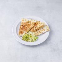 Pollo Quesadilla · Chicken. Served with mixed cheese, lettuce, tomatoes, sour cream and powdered cheese.