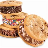 4-Pack Signature Ice Cream Cookie Sandwiches · Super premium ice cream sandwiched by moist chocolate chip cookies and rolled in mix-ins.
3 ...