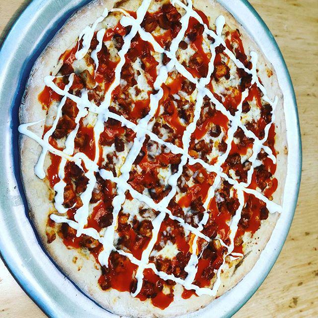 Buffalo pizza · Buffalo chicken with spicy sauce and ranch.