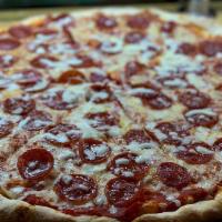Pepperoni pizza · Pepperoni, tomato sauce, mozzarella cheese.