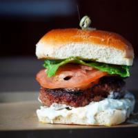 Lamb Burger · Our homemade, hand-crafted made fresh to order Lamb Patty - Topped with
Creamy Dill “Tzatzi...
