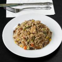 Jammin Rice · Our signature rice that's mixed with chicken, veggies and spices.