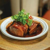 10. Braised Pork Belly with Yam 芋头扣肉 · Pork belly and yam with housemade special sauce.